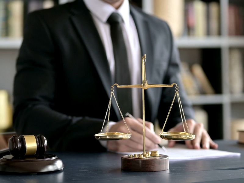 avokat u svojoj kancelariji popunjava dokumentaciju