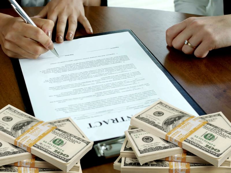 devojka potpisuje ugovor